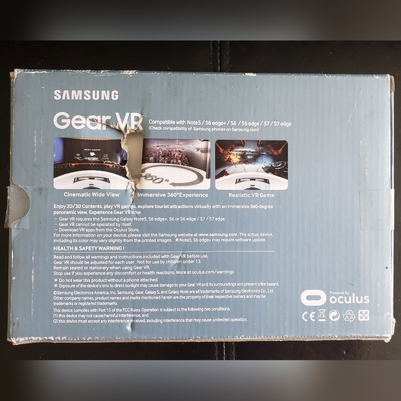 Samsung Gear VR Virtual Reality Headset Galaxy Note 5/S6/S6 Edge/S7/Edge S7 - Picture 2 of 3